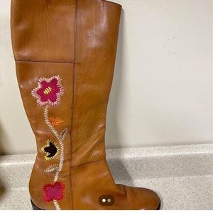 Frye Floral Embroidered Boots